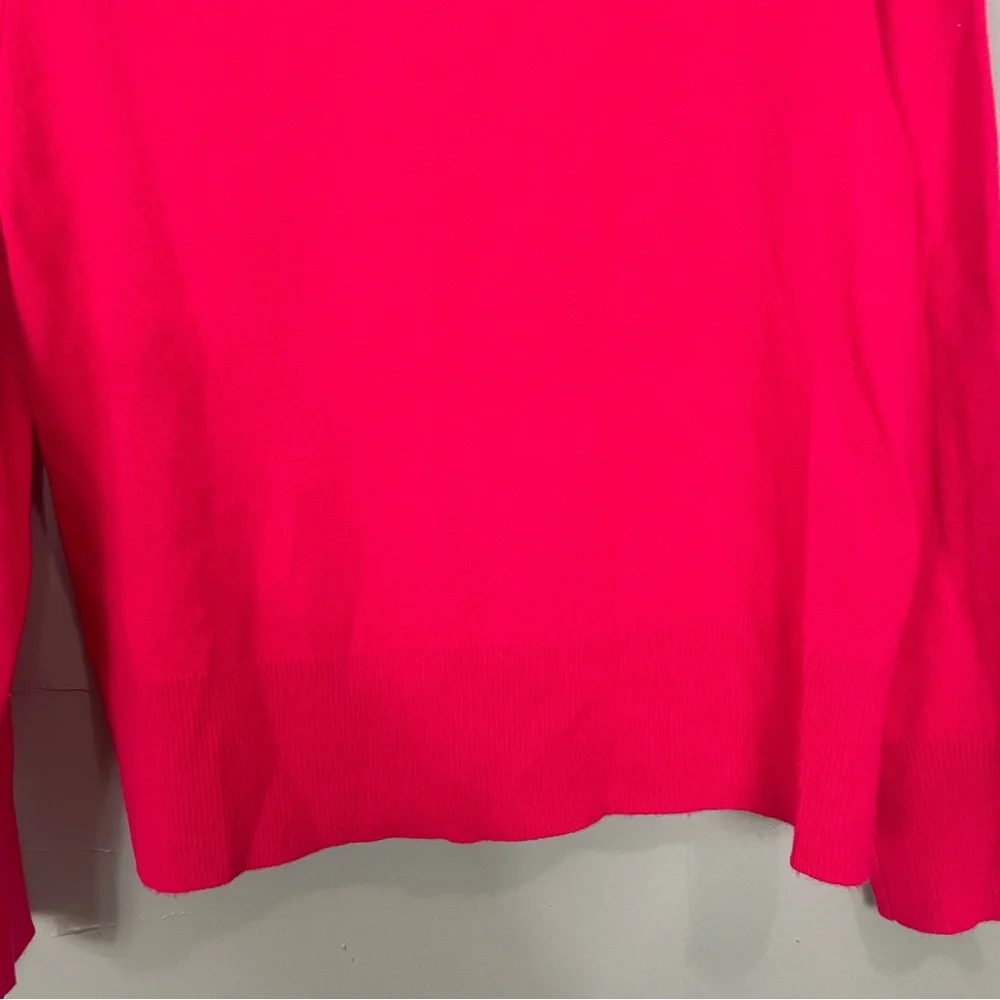 JCrew Cashmere Sweater Classic Fit Crewneck Pink Fuchsia Magenta Women Sz Large - Picture 11 of 11